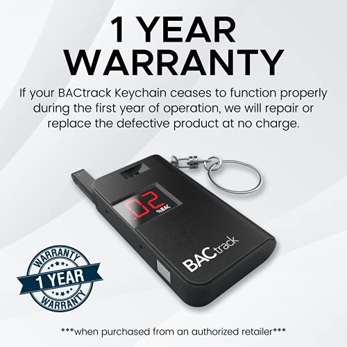 BACtrack Keychain Breathalyzer (Black) | Ultra-Portable Pocket Keyring Alcoho...