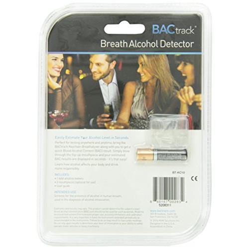 BACtrack Keychain Breathalyzer (Black) | Ultra-Portable Pocket Keyring Alcoho...