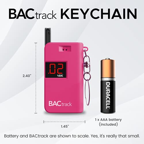 BACtrack Keychain Breathalyzer - Pink (2 Pack) | Ultra-Portable Pocket Keyrin...