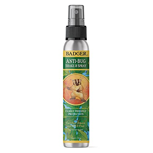 Badger - Anti-Bug Shake & Spray, DEET-Free Natural Bug Spray, Eco-Friendly, C...