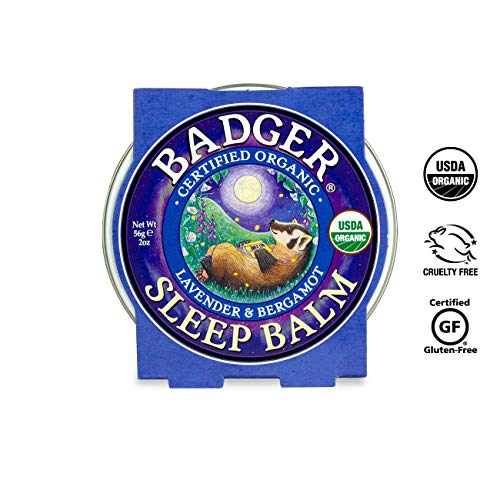 Badger - Sleep Balm, Lavender & Bergamot, Natural Sleep Balm, Scented Relaxin...