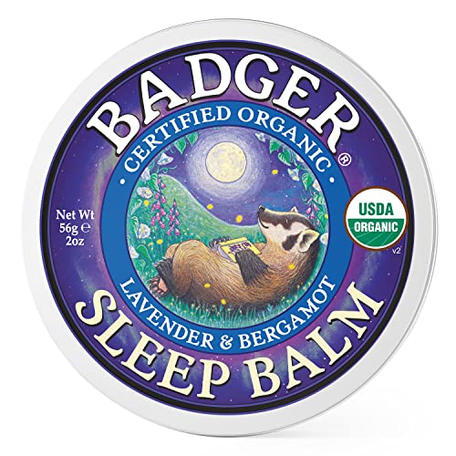 Badger - Sleep Balm, Lavender & Bergamot, Natural Sleep Balm, Scented Relaxin...