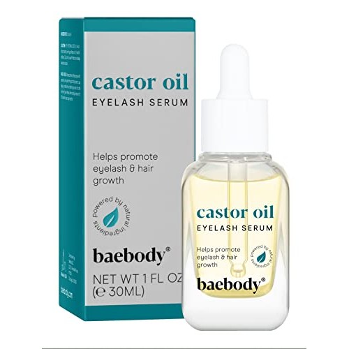 Baebody Castor Oil Eyelash and Eyebrow Growth Serum with Treatment Applicator...