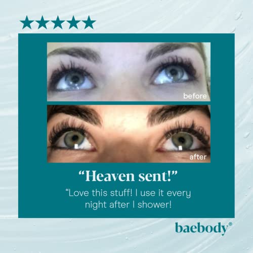 Baebody Castor Oil Eyelash and Eyebrow Growth Serum with Treatment Applicator...