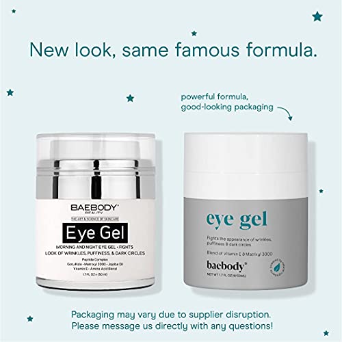 Baebody Eye Gel for Under and Around Eyes to Smooth Fine Lines, Brighten Dark...