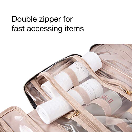 BAGSMART Toiletry Bag Travel Bag with hanging hook, Water-resistant Makeup Co...