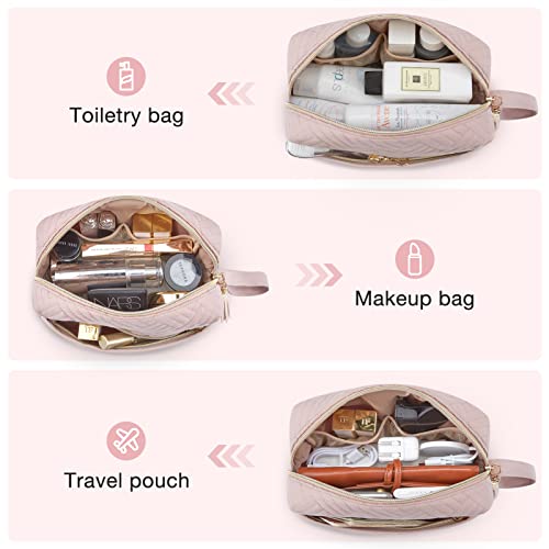 Makeup Bag,BAGSMART Elegant Roomy Cosmetic Pouch for Purse,Travel Zipper Pouc...