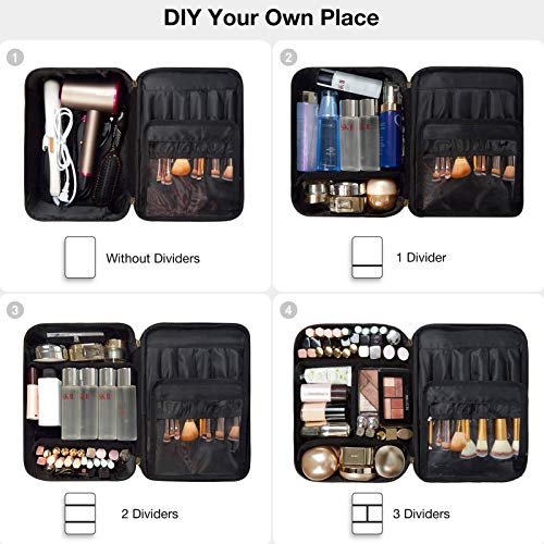 Makeup Bag Set,BAGSMART Roomy Cosmetic Case Plus a TSA Approved Transparent C...