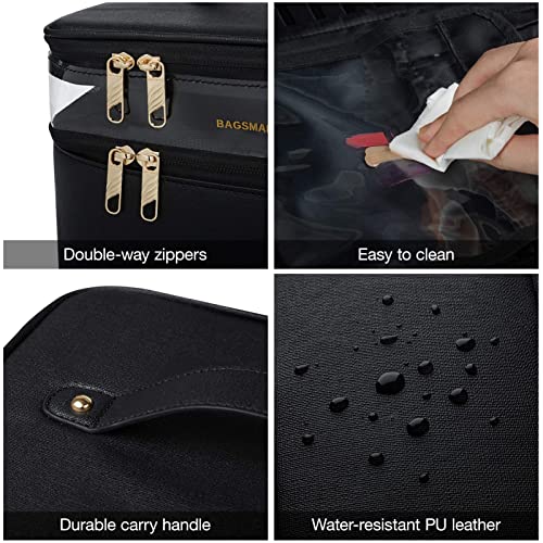 Makeup Bag Set,BAGSMART Roomy Cosmetic Case Plus a TSA Approved Transparent C...
