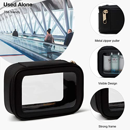 Makeup Bag Set,BAGSMART Roomy Cosmetic Case Plus a TSA Approved Transparent C...