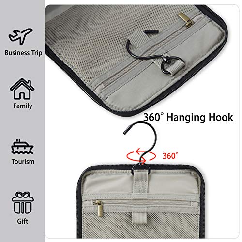 Toiletry Bag, BAGSMART Hanging Leather Toiletry Kit Large Women Mens Travel O...