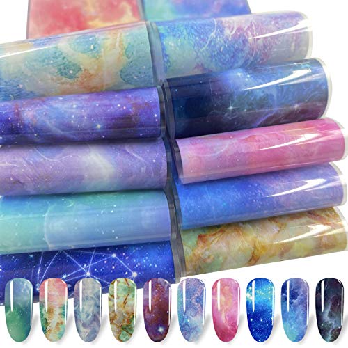 100 Sheets Nail Foil Transfer Sticker Kit, Bagvhandbagro Nail Art Decals Nail...