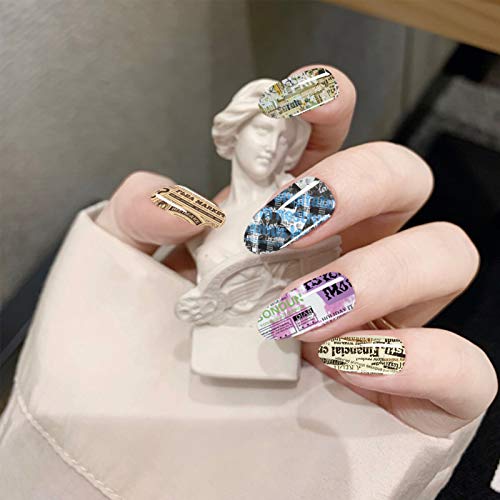 100 Sheets Nail Foil Transfer Sticker Kit, Bagvhandbagro Nail Art Decals Nail...