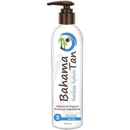 Self Tanning Lotion Fair to Medium Organic & Natural, Body & Face, Bahama Tan...