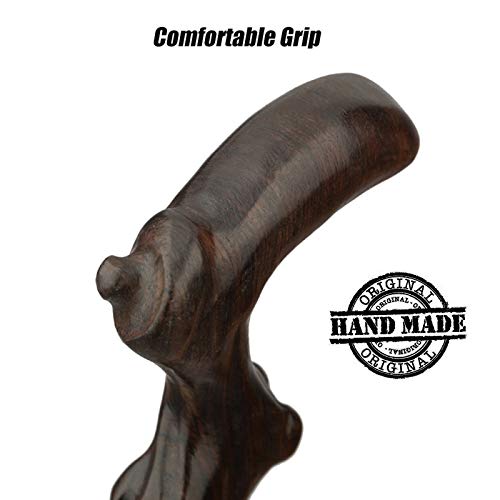 Bahu Wood Carved Crutch, Handmade Wooden Cane for Men and Women, Fashionable ...