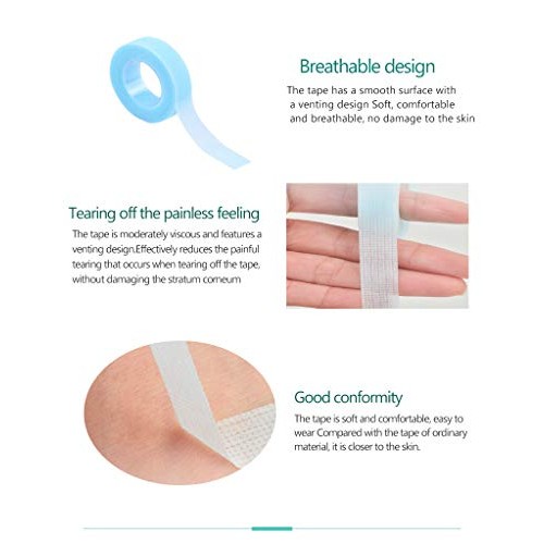 6 Rolls Blue Eyelash Extensions Tape Japan Micropore Medical Soft Lash Tape f...