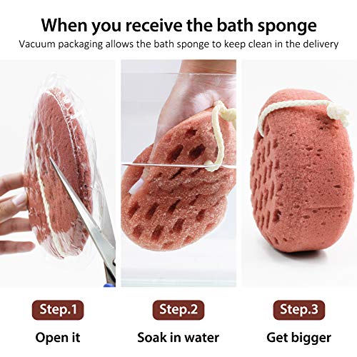 BAIMEI Bath Sponge, Sponge Loofah Body Scrubber, Shower Pouf Cleaning Loofahs...