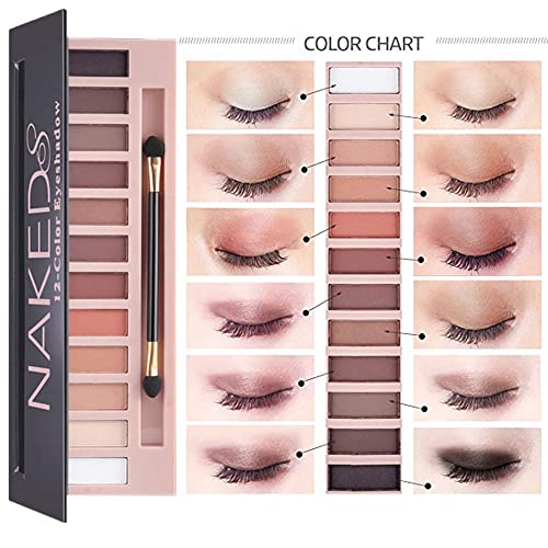 All in One Makeup Kit For Girls12 Colors Naked Eyeshadow Palette, Nude For PH...