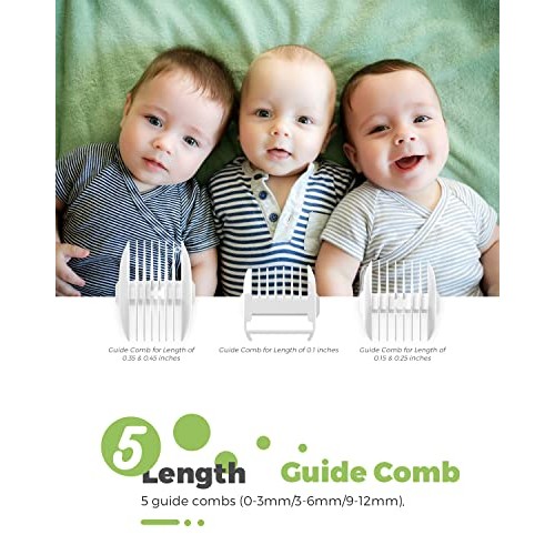 Baistom Baby Hair Clipper, Quiet Hair Trimmer for Kids and Children, Waterpro...