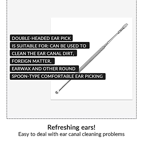 Spiral Ear Wax Ear Pick Spoon,2 Pack Portable Soothing & Anti-Itch Earwax Too...