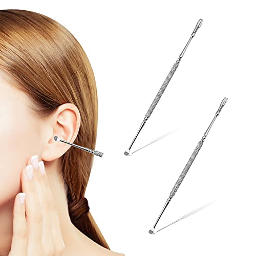 Spiral Ear Wax Ear Pick Spoon,2 Pack Portable Soothing & Anti-Itch Earwax Too...