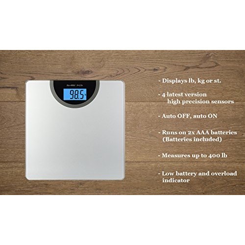 BalanceFrom Digital Body Weight Bathroom Scale with Step-On Technology and Ba...