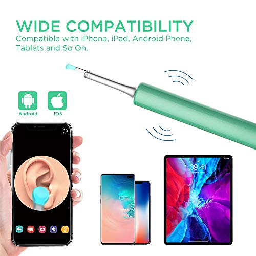 Ear Wax Removal Endoscope, Upgraded Heads 1080P FHD Ear Cleaner Wireless Ear ...