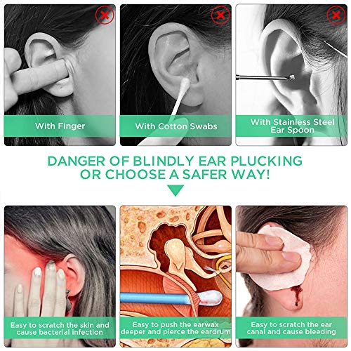 Ear Wax Removal Endoscope, Upgraded Heads 1080P FHD Ear Cleaner Wireless Ear ...