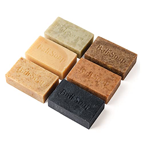 Bali Soap - Natural Soap Bar for Men & Women - 6 pc Variety Pack Gift Set, Fa...