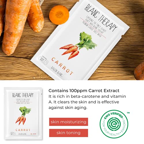 Ballon Blanc Therapy Face Facial Masks Sheet | Infused With Berry Collagen La...