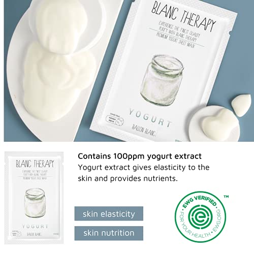 Ballon Blanc Therapy Face Facial Masks Sheet | Infused With Berry Collagen La...