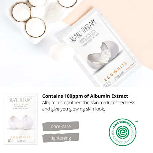 BALLONBLANC Therapy Relaxing Self Care Face Facial Mask Sheet Set Infused wit...