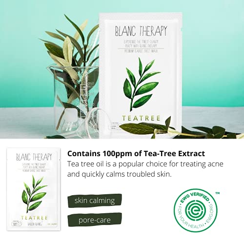 BALLONBLANC Therapy Relaxing Self Care Face Facial Mask Sheet Set Infused wit...