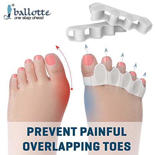 Ballotte Toe Spacers, Toe Spreader [for Gentle Natural Toes Alignment] 3 Pair...