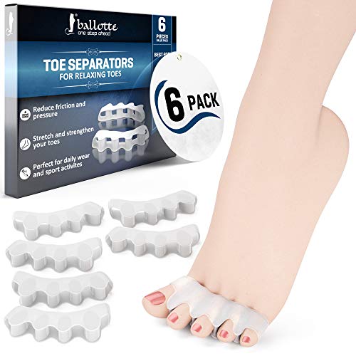 Ballotte Toe Spacers, Toe Spreader [for Gentle Natural Toes Alignment] 3 Pair...
