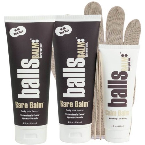 The Bare Pair 'Double Team' King Kombo - Body Hair Management System (w/Exfol...