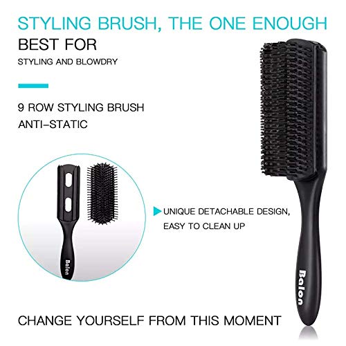 4Pcs Paddle Hair Brush, Detangling Brush and Hair Comb Set for Men and Women,...