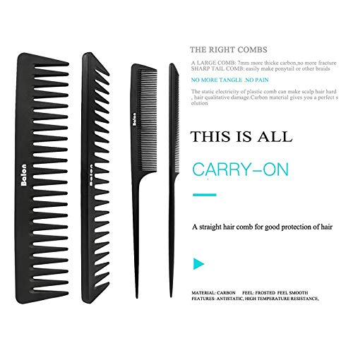 4Pcs Paddle Hair Brush, Detangling Brush and Hair Comb Set for Men and Women,...