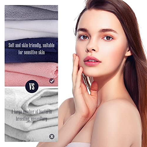 16 Count Premium Makeup Remover Cloths- Super Soft Not Wear Skin - 8×8 Inches...