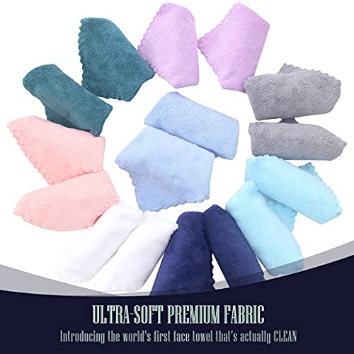 16 Count Premium Makeup Remover Cloths- Super Soft Not Wear Skin - 8×8 Inches...
