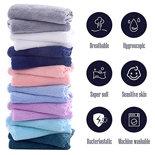 16 Count Premium Makeup Remover Cloths- Super Soft Not Wear Skin - 8×8 Inches...