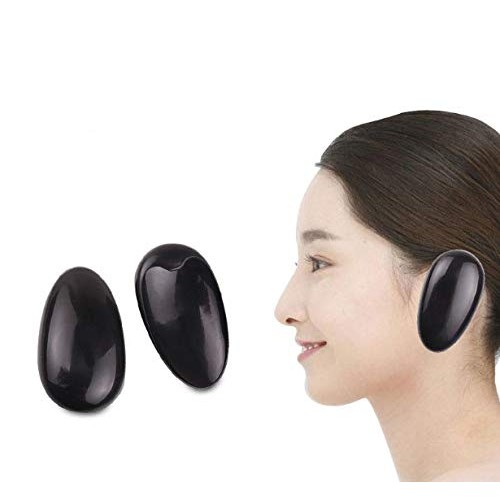 3 Pairs Professional Waterproof Hairdressing Dye Coloring Ear Cover Black Sof...