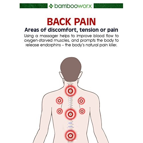 BambooWorx 4 Piece Traditional Back Scratcher and Body Relaxation Massager Se...