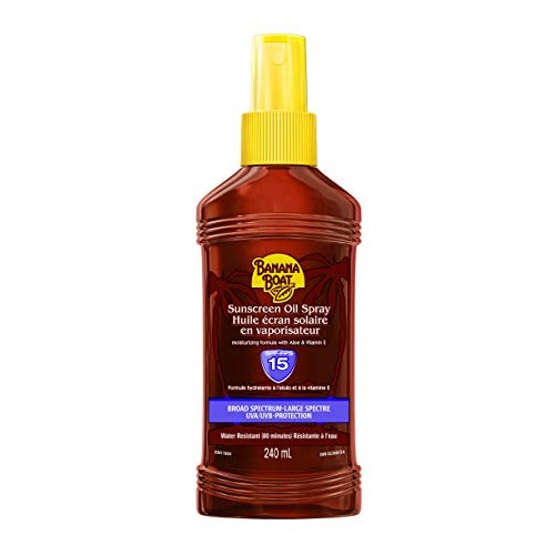 Banana Boat Deep Tanning Oil, Reef Friendly, Pump Sunscreen Spray with Coconu...