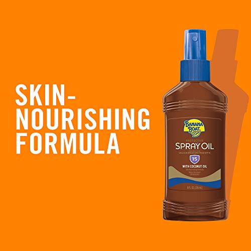 Banana Boat Deep Tanning Oil, Reef Friendly, Pump Sunscreen Spray with Coconu...
