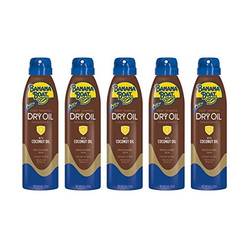 PACK OF 5 - Banana Boat Clear UltraMist Deep Tanning Dry Oil Continuous Spray...