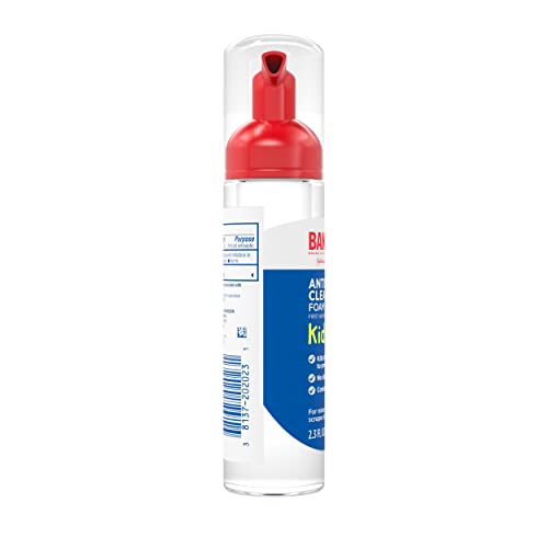 Band-Aid Brand First Aid Antiseptic Cleansing Foam for Kids, 2.3 fl. Oz