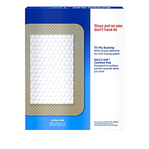 Band-Aid Brand Tru-Stay Adhesive Pads, Large Sterile Bandages for Wound Care,...