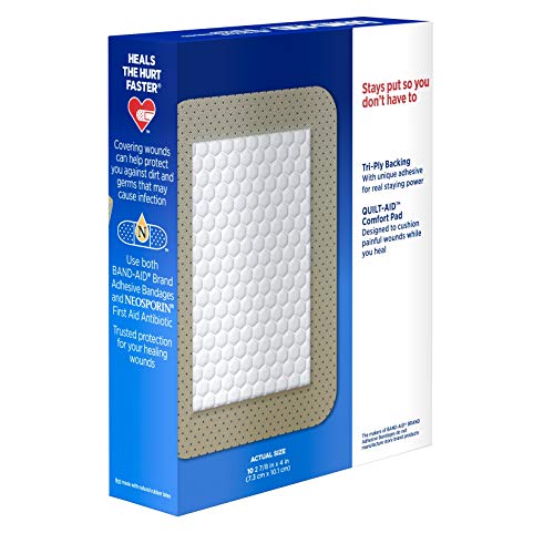 Band-Aid Brand Tru-Stay Adhesive Pads, Large Sterile Bandages for Wound Care,...