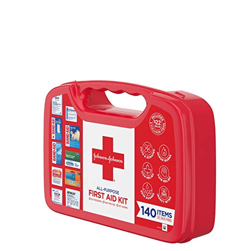 Band-Aid Johnson & Johnson All-Purpose Portable Compact First Aid Kit for Min...